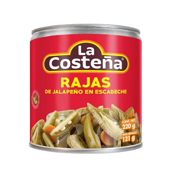Rajas de Jalapeños en Escabeche 220g